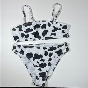 SHEIN Kids Cow Print Bikini